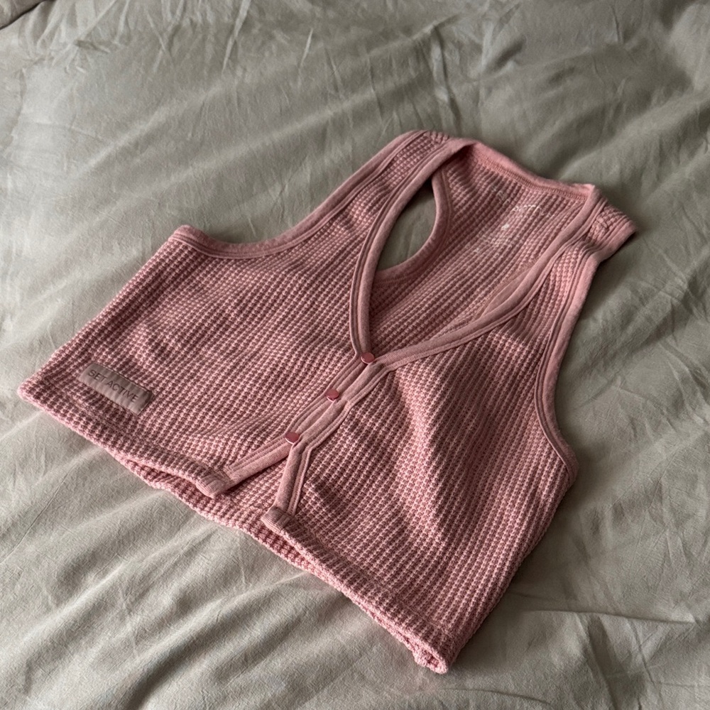 Set Active Waffle Knit Top